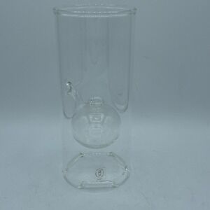 VTG Wolfard Glass‎ Blowing Co Glass Oil Lamp Handblown 9"  Clear Lantern Perfect